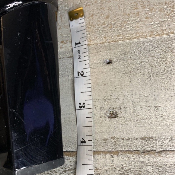 DVF Diane Von Furstenberg Pony Hair Peep Toe Heels Size‎ 7.5 Pumps Black Patent - Picture 7 of 7